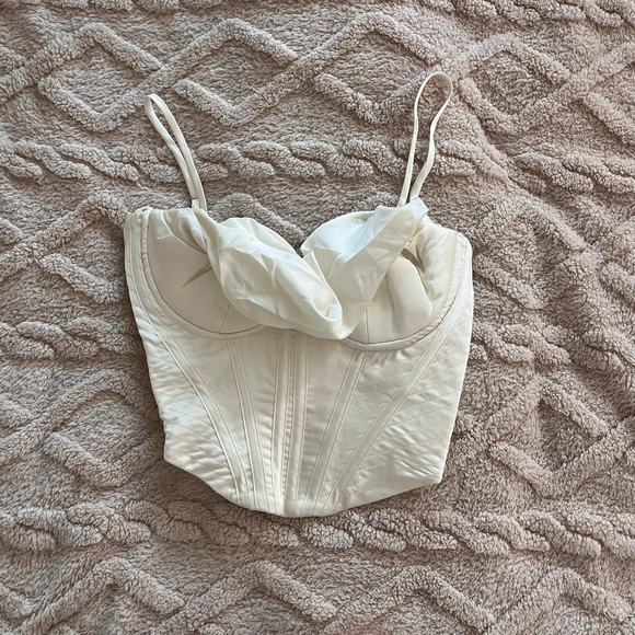 House of CB Bea Ivory Draped Corset Tank - Size XS - Picture 2 of 7